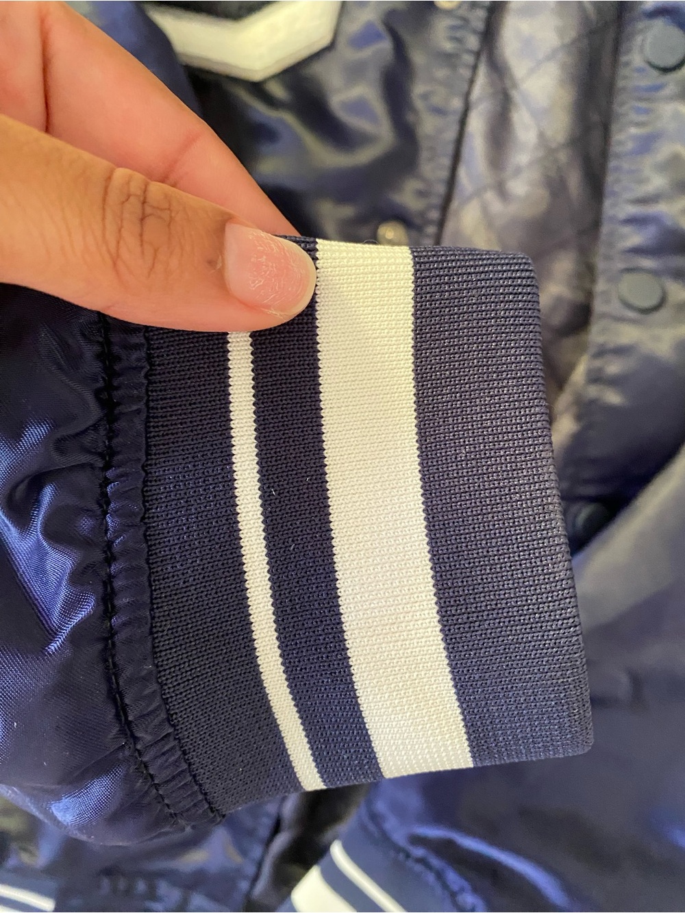 Dallas Cowboys Navy Blue Varsity Jacket - Picture 7 of 13